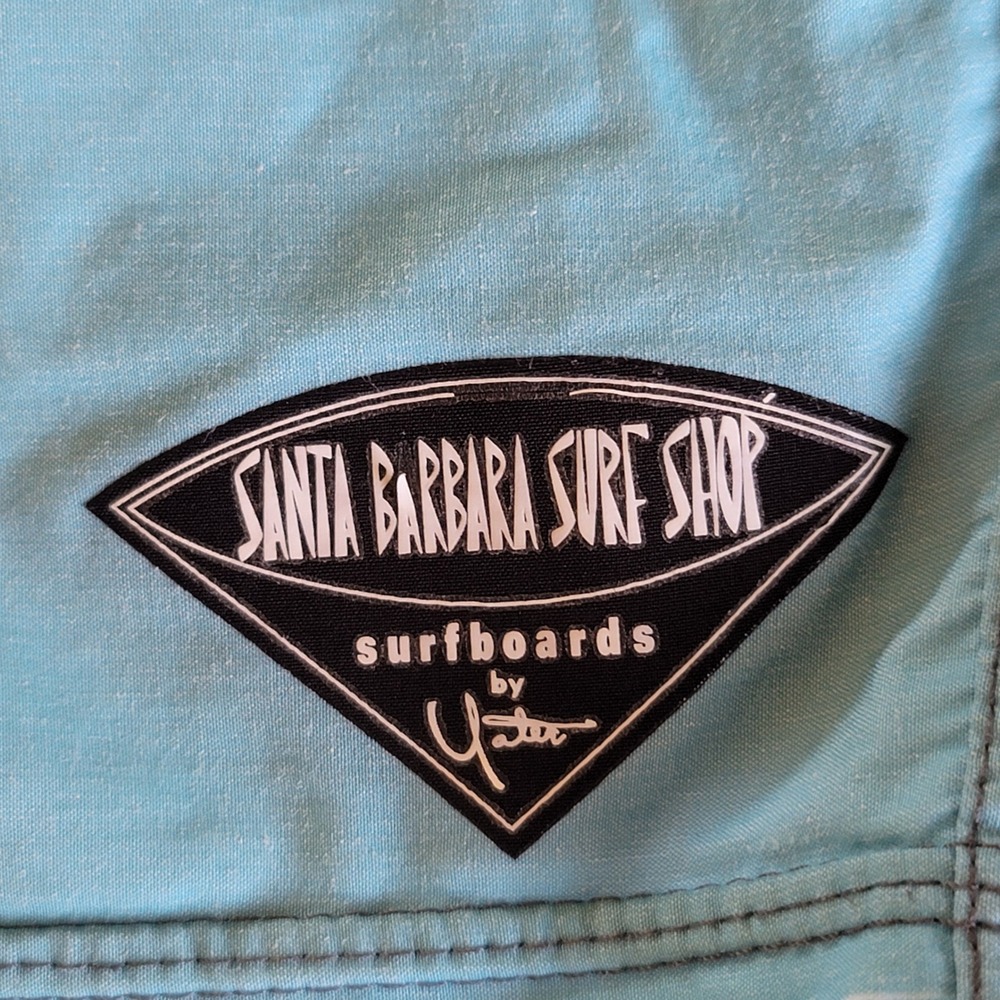 Santa‎ Barbara Surf Shop Board Shorts Mens 36 Blue Gray Colorblock Beachwear - Picture 8 of 10